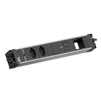 BACHMANN STEP ALU 2xCH 90°, 1xUSB C/C 100W 1xCM