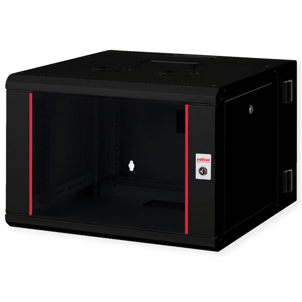 ROLINE 19" Boîtier mural Pro 7U, 600x600 LxP pivotant en 2 parties noir