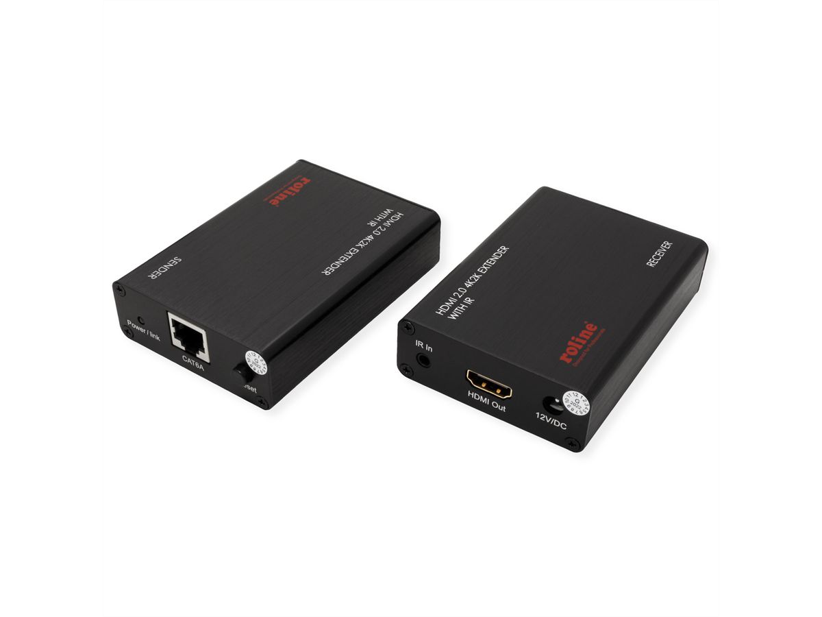 ROLINE Prolongateur HDMI A/V via Cat.6A, 4K@60Hz, 30m/45m