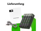 GP Batteries USB-Ladegerät GP M451, inkl. 4 x ReCyko AA 2600 mAh