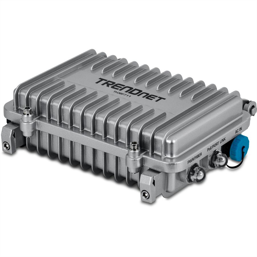 TRENDnet TI-OBF711 Convertisseur industriel de médias pour extérieur SFP+ 10G vers PoE++ 10G (95W)