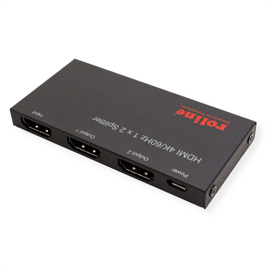 ROLINE HDMI Video-Splitter, Ultra Slim, 2fach