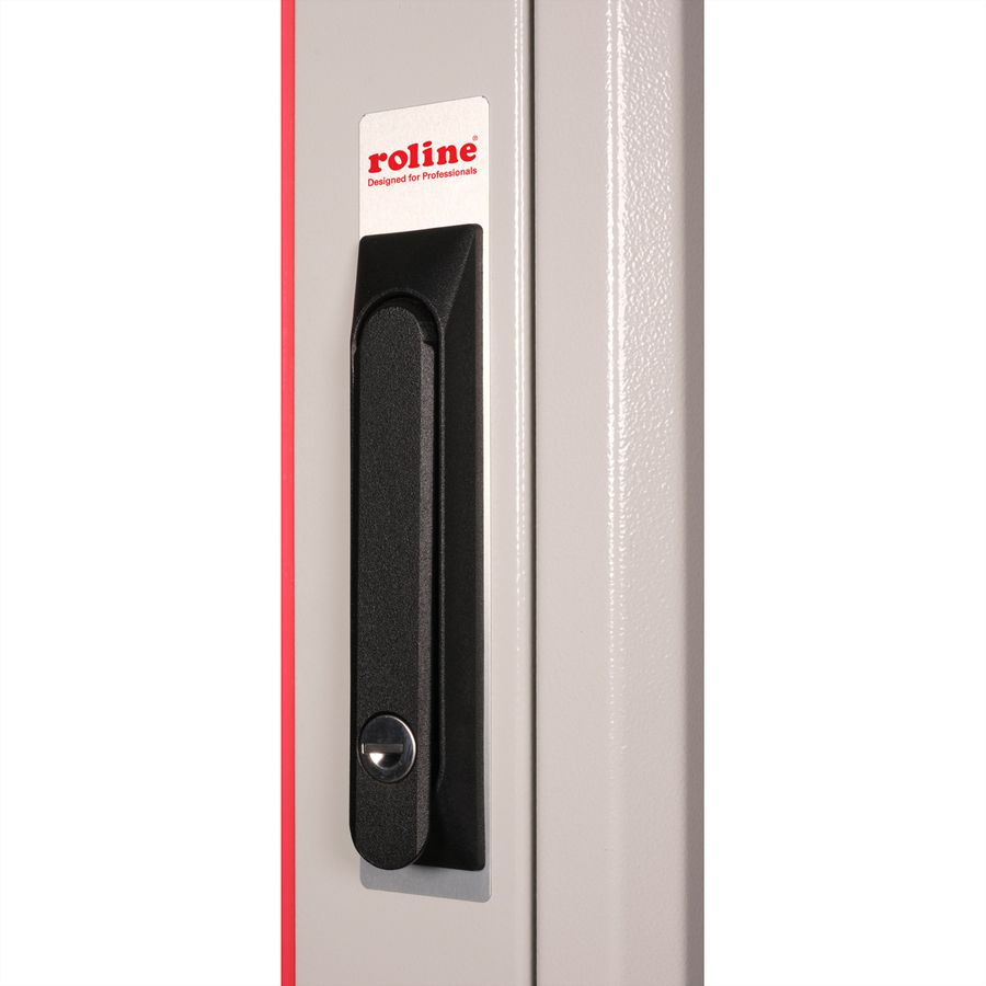 ROLINE 19-Zoll Netzwerkschrank Basic 32 HE, 600x800 BxT Glastür grau