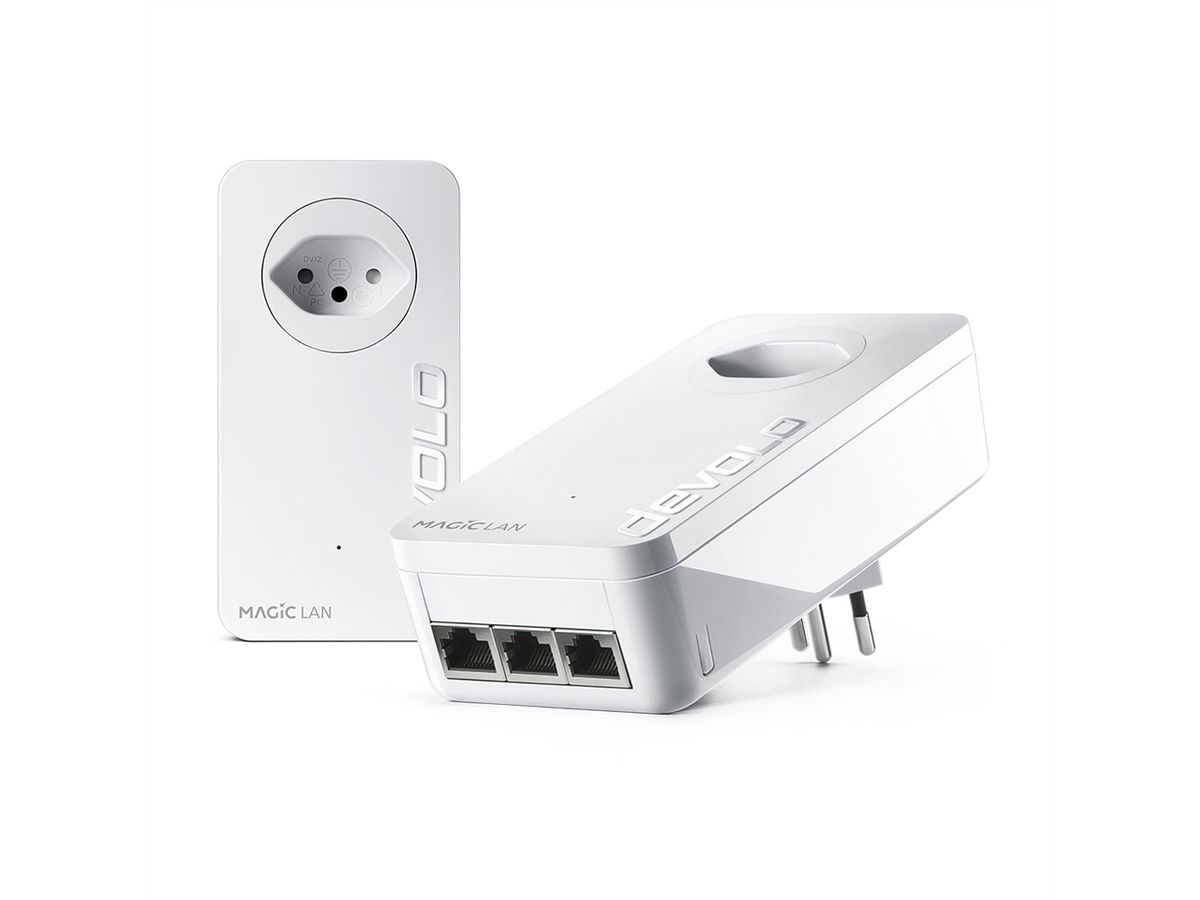 Devolo Powerline Magic 2 LAN, 2400 Mbit/s,3x RJ45, 2er Set