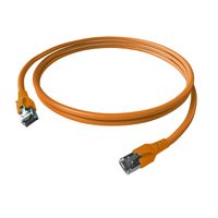 EasyLan FlexBoot Patchkabel Cat.6A, S/FTP, orange, 0,5 m