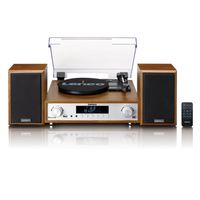 Lenco Chaîne Hi-Fi MC-160WD couleur bois, TT, DAB, radio FM, BT