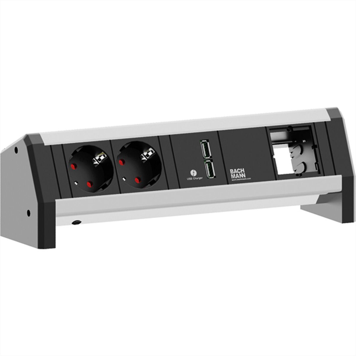 BACHMANN DESK 2x contact de protection 1x USB Charger 1x ABD, Chargeur USB 60W 0,2m GST18, 0 m