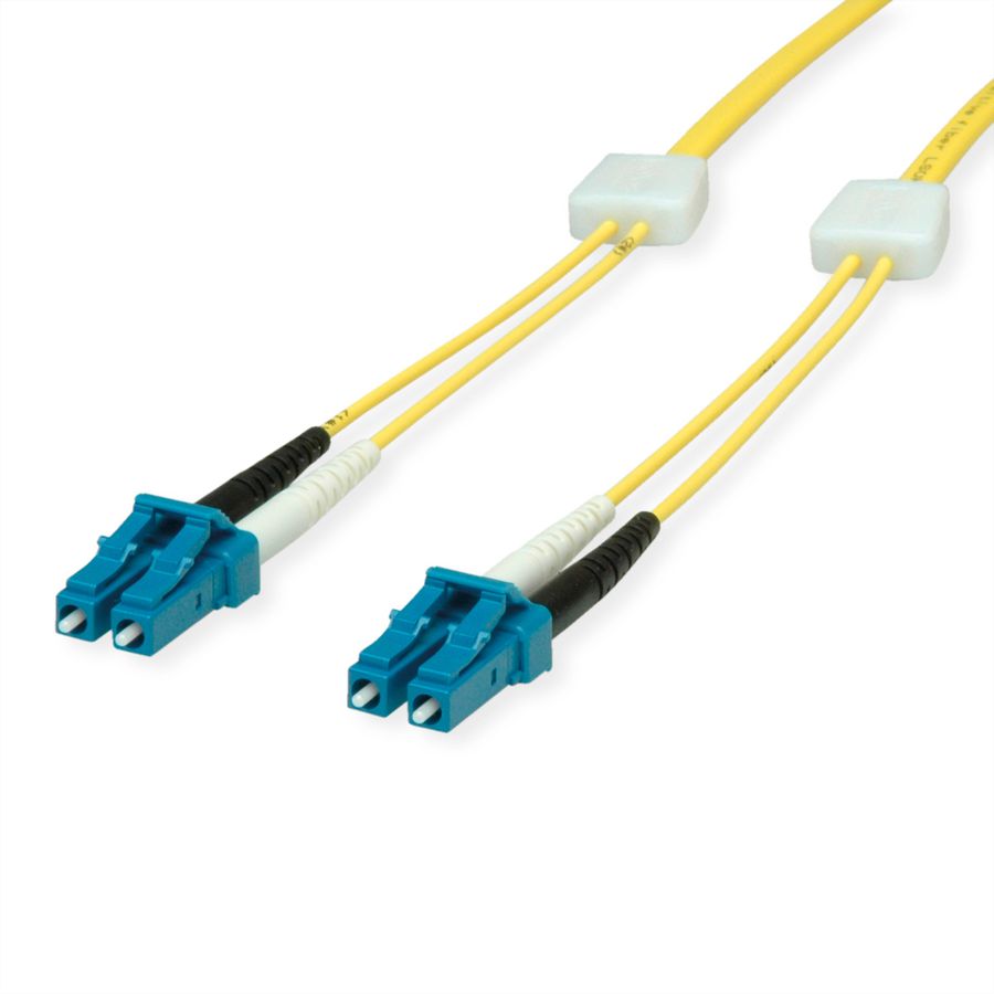 EasyLan Câble FO duplex 9/125µm OS2, LC/LC, jaune, 1 m