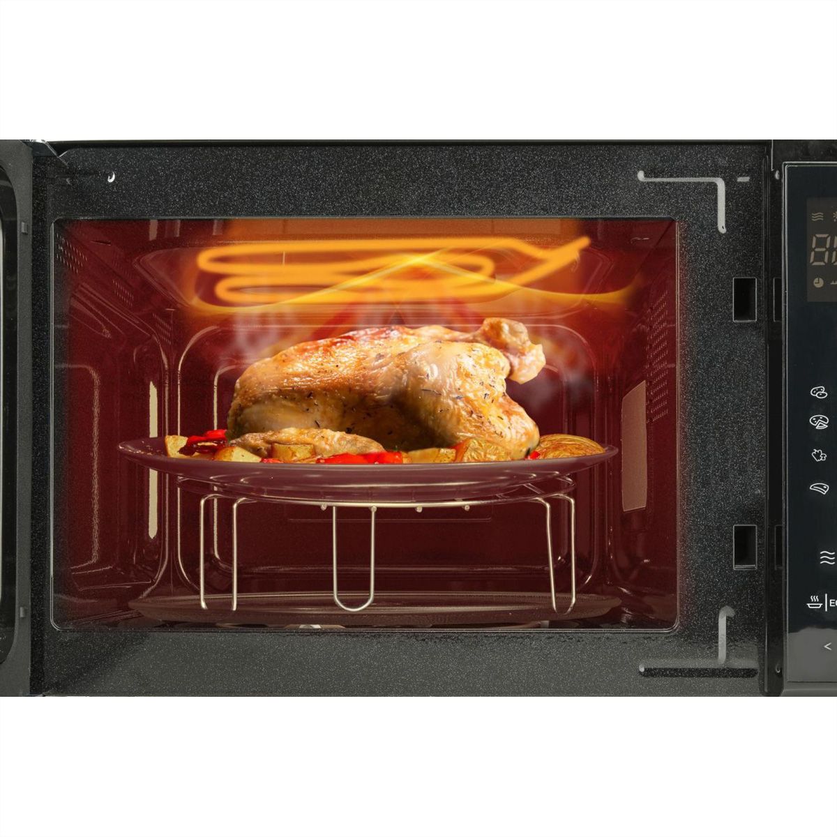 Hisense Mikrowelle H25MOBS4HGI, mit Grill, 25L, schwarz