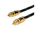 ROLINE GOLD Cinch-Verbindungskabel simplex ST/ST, gelb, Retail Blister, 5 m
