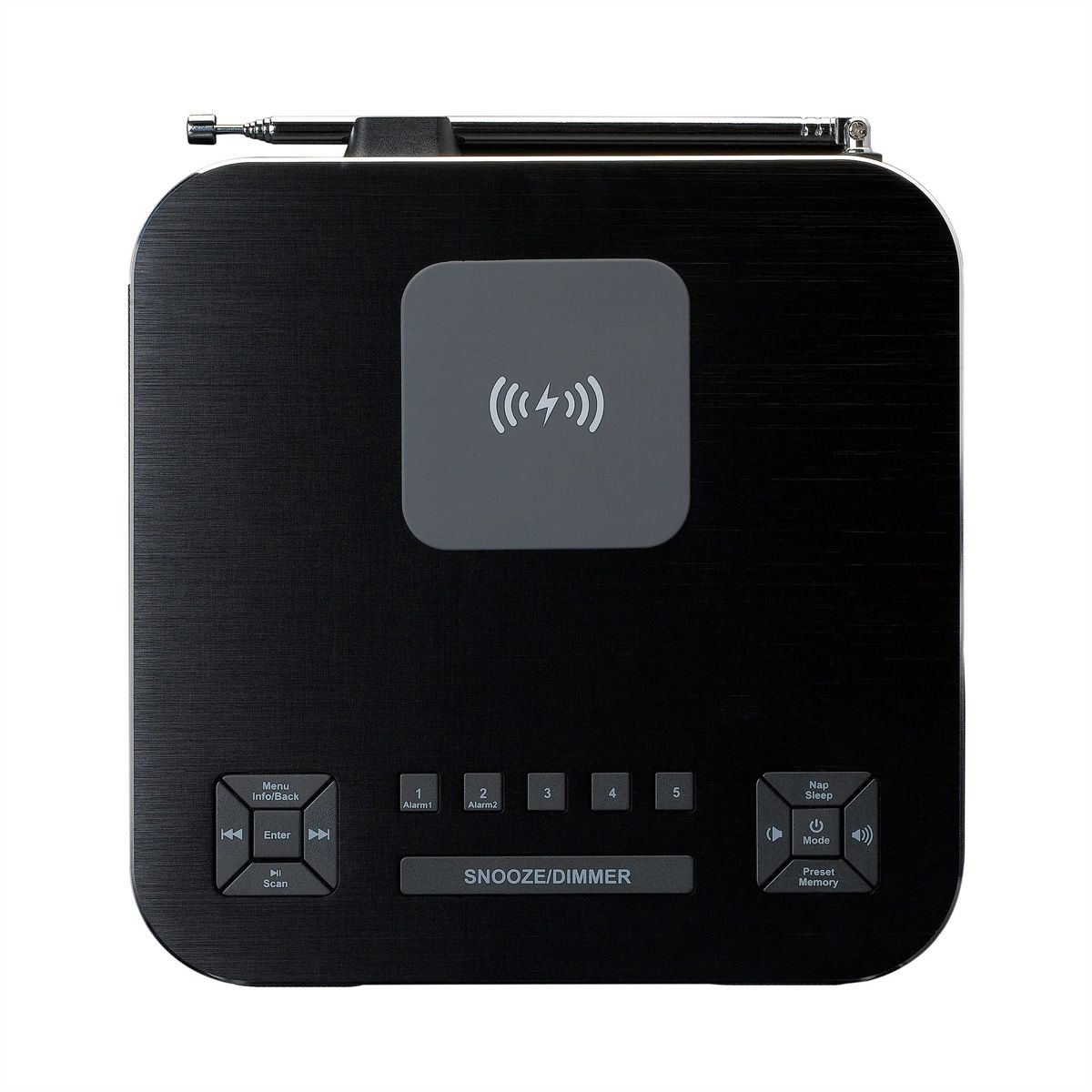 Lenco radio-réveil CR-650, DAB+, noir, BT et fonction de charge sans fil, noir
