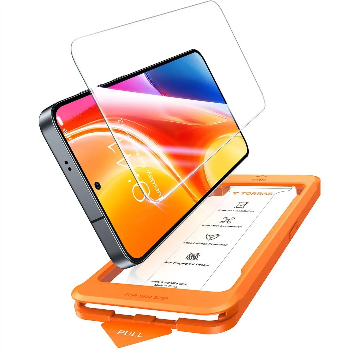 Torras Install Master protection d'écran, Galaxy S25, transparent