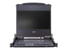 ATEN CL5716MW 43cm wide LCD KVM Switch, USB-PS/2,VGA, 16 Port, CH-Layout
