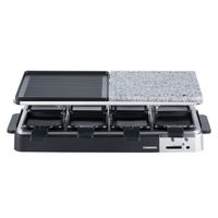 Melissa Raclette 16300027 schwarz, 8 Personen, Halbsteinplatte 1200-1400W
