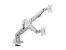 ROLINE Support double LCD, vérin à gaz, 5 articulations, fixation sur bureau, 17-23", jusqu'à 2x 9 kg, argent