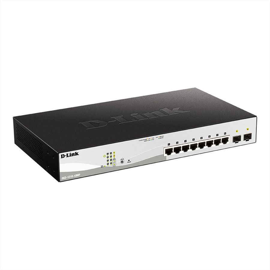 D-Link DGS-1210-10MP Switch Géré L2/L3 Gigabit Ethernet (10/100/1000), supportant l'alimentation via ce port (PoE)