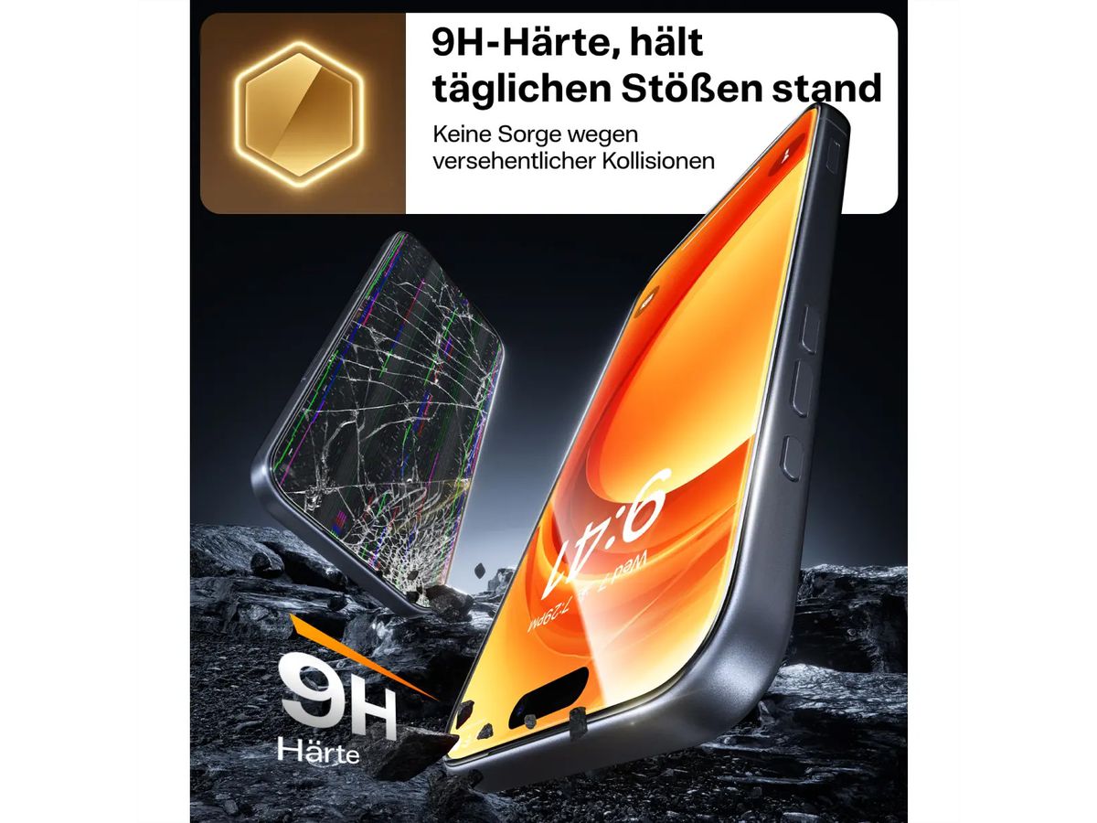 Torras Install Master Privacy protection d'écran, iPhone 17, transparent