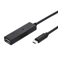 VALUE USB Prolongation active 2.0 avec Repeater, A-C, noir, 10 m