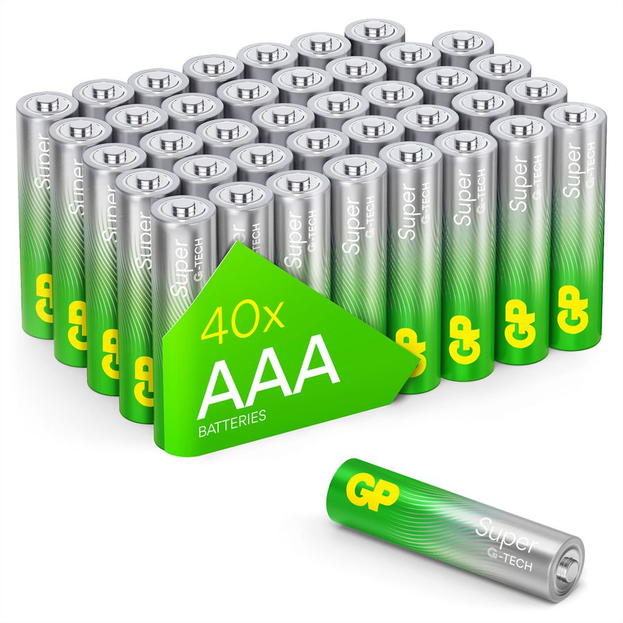 GP Batteries Super Alkaline LR03,40x AAA Mignon, Mail-Order Flat packed