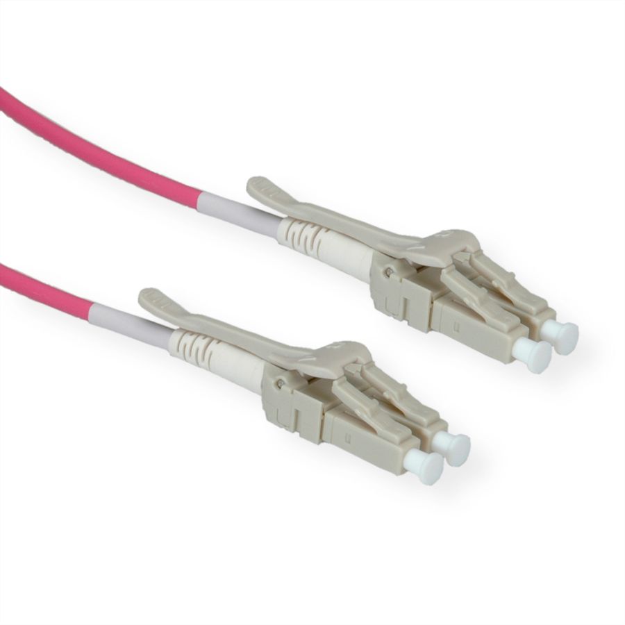 ROLINE LWL-Kabel 50/125µm OM4, LC/LC, LSOH, Low-Loss, Data Center, violett, 2 m