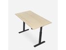 WRK21 Bureau Smart 100 x 60 cm, Hauteur réglable, Mandal érable / Noir