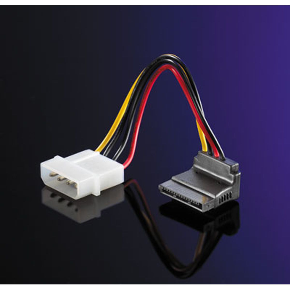ROLINE Adapterkabel 4 pol. HDD / SATA, abgewinkelt, 0,1 m