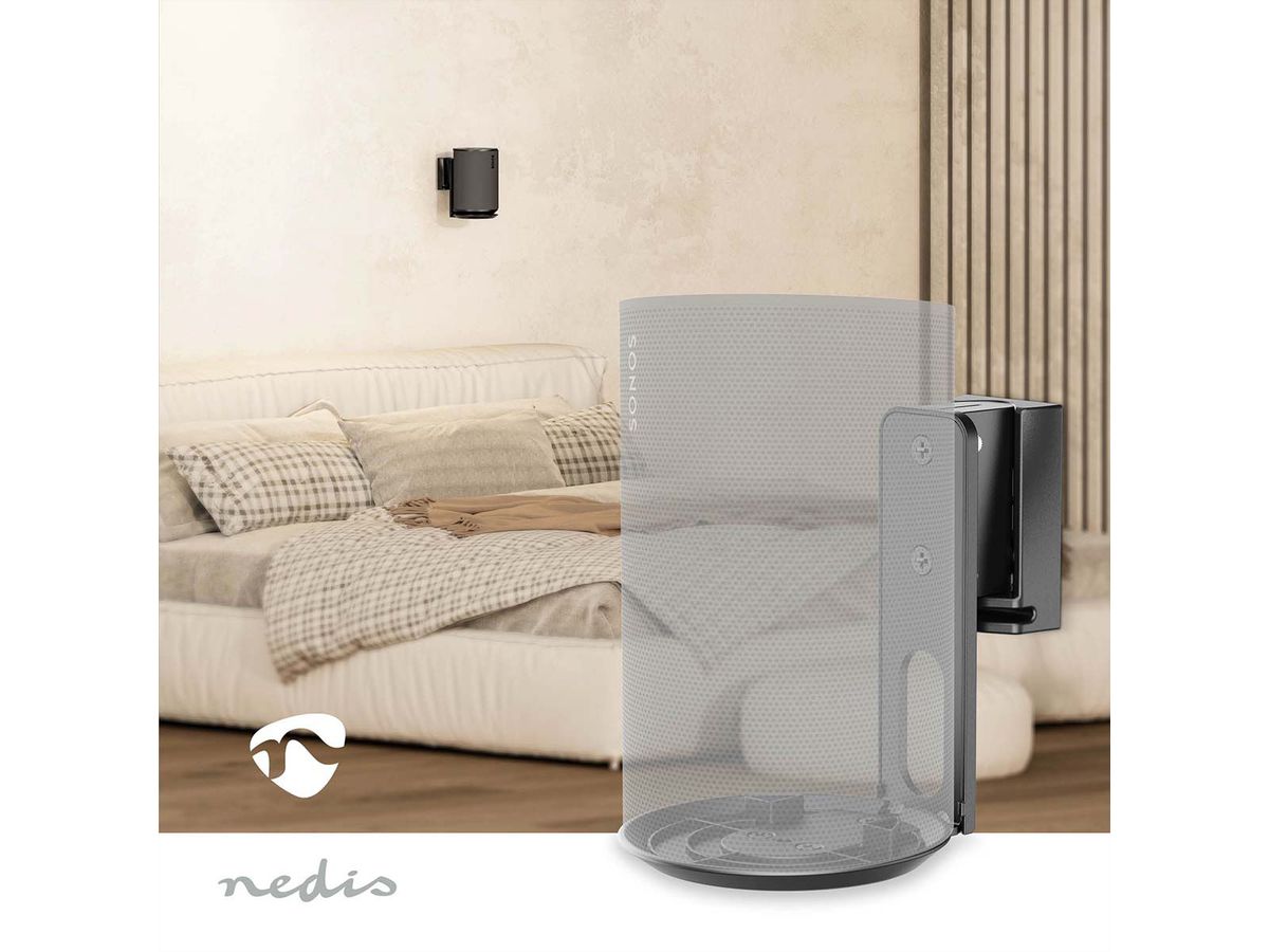 Nedis Lautsprecher-Wandhalterung für Sonos Era100 schwarz, Wand, 3 kg, neig- und drehbar