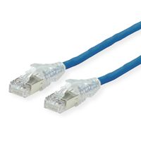 Cordon DÄTWYLER Cat.6A (Classe EA) S/FTP, CU 7702 flex LSOH, AMP v2, bleu, 0,5 m