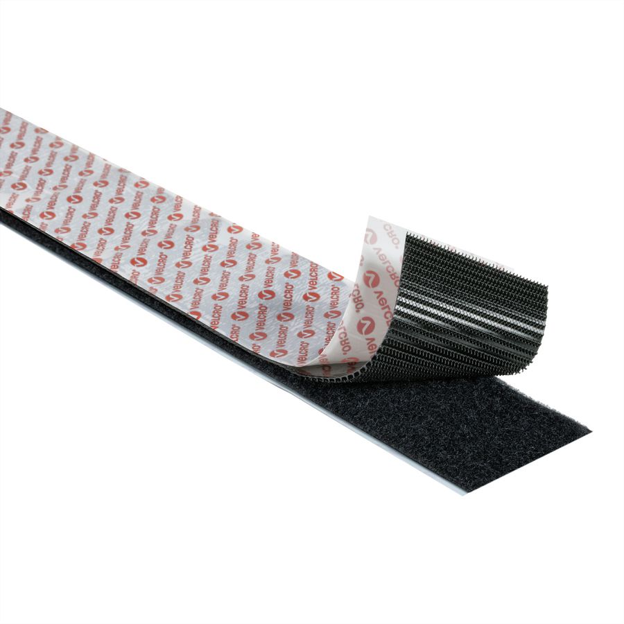 VELCRO® High Strength Fastener 25m Hakenband 25m Flauschband, Haken & Flausch 50mm schwarz