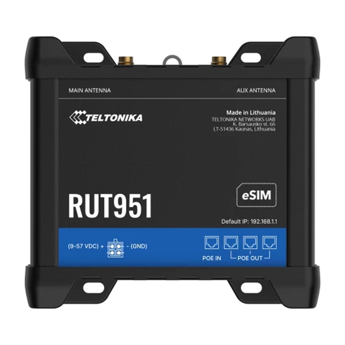 TELTONIKA RUT951 LTE/4G Industrie Router PoE, ohne Netzteil, RUT951B10J00