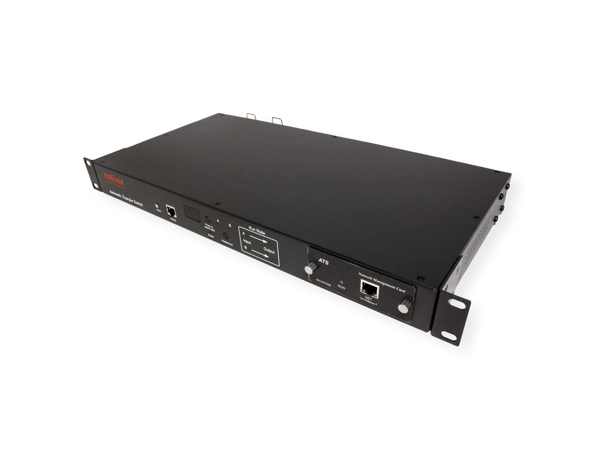 ROLINE 19-Zoll-Automatik-Transferschalter, 2x C20 / 6x C13 + 2x C19, 16A