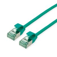 ROLINE RM Cordon DataCenter U/FTP Cat.6A (Classe EA), slim, vert, 0,15 m