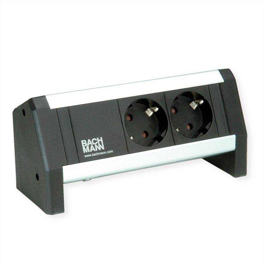 BACHMANN DESK 2xCEE7/3 1xCM GST18, noir
