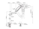 VALUE Bras LCD, 5 articulations, fixation sur bureau