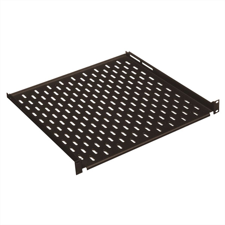 CONTEG 19"-Geräteträger schwarz 1 HE, 435 x 450 mm, max. 15kg