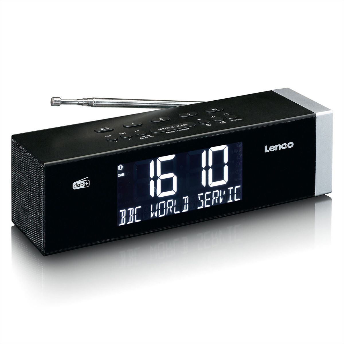 Lenco DAB+ Radiowecker CR-640BK, DAB+, Schwarz