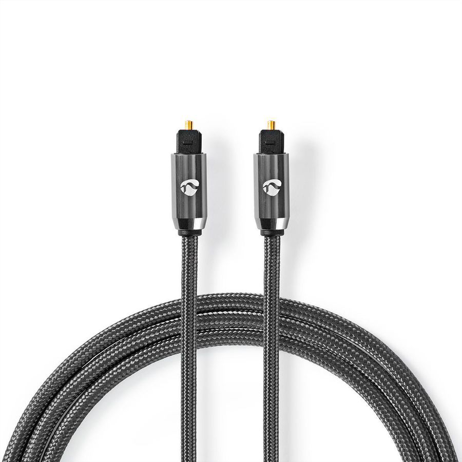 Nedis Optisches Audiokabel Toslink, ST/ST, grau, 3 m