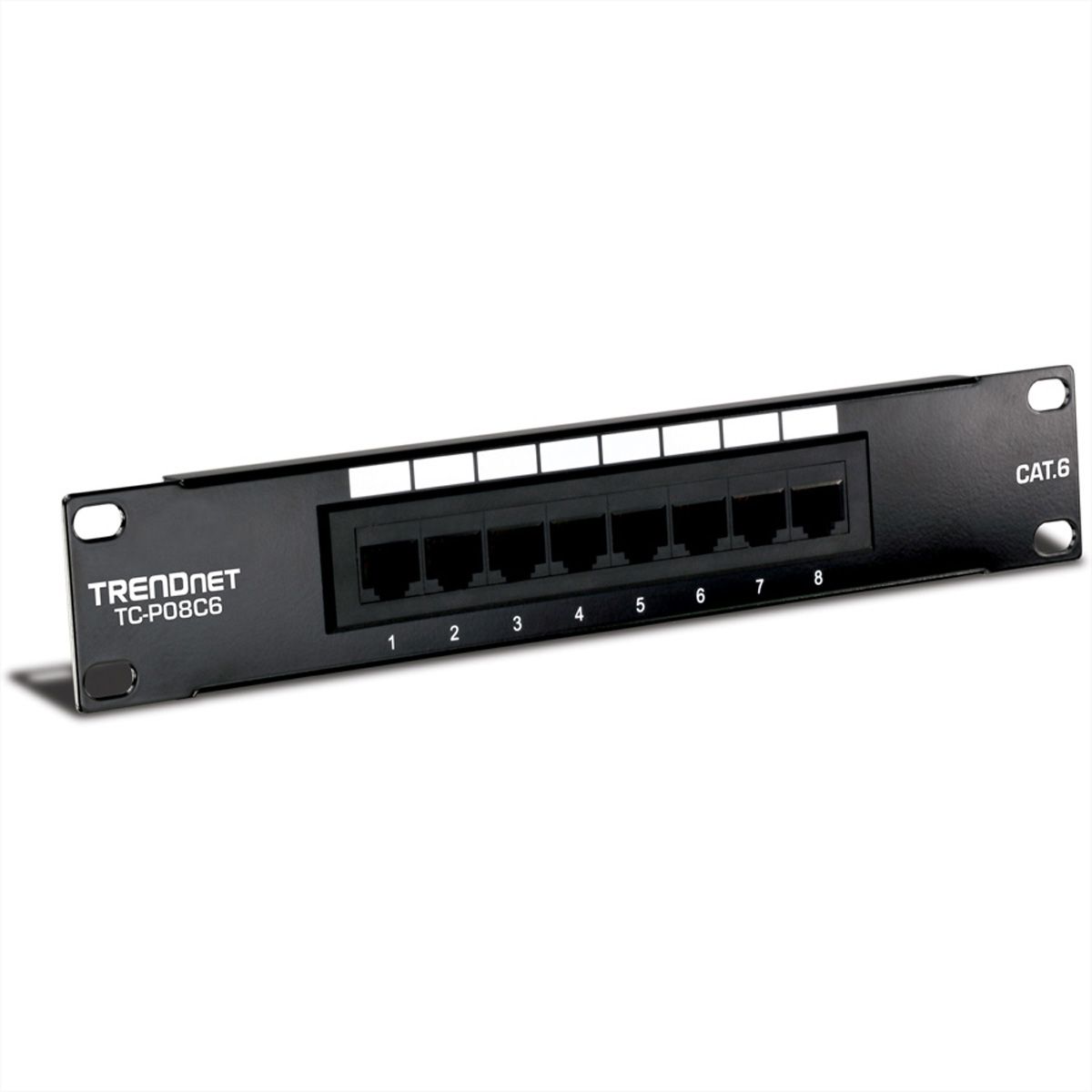 TRENDnet TC-P08C6 10" Patch Panel, 8-Port Cat. 6 Unshielded