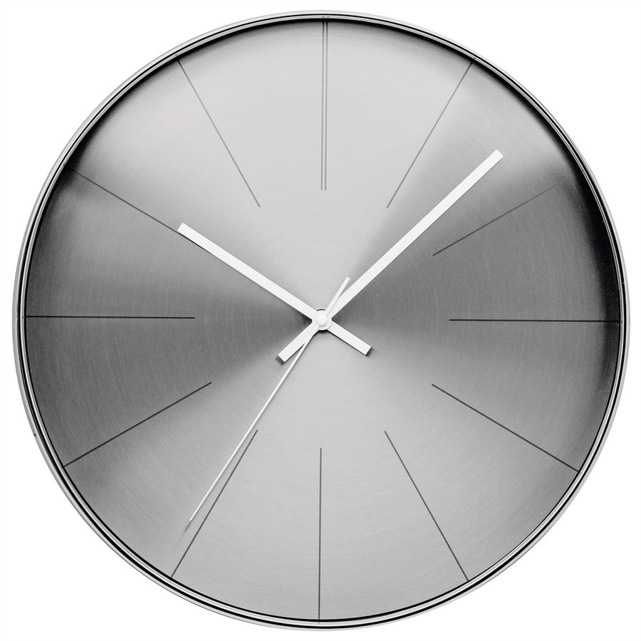 Technoline Wanduhr WT2410 grau Quarzuhr, Aluminium Design