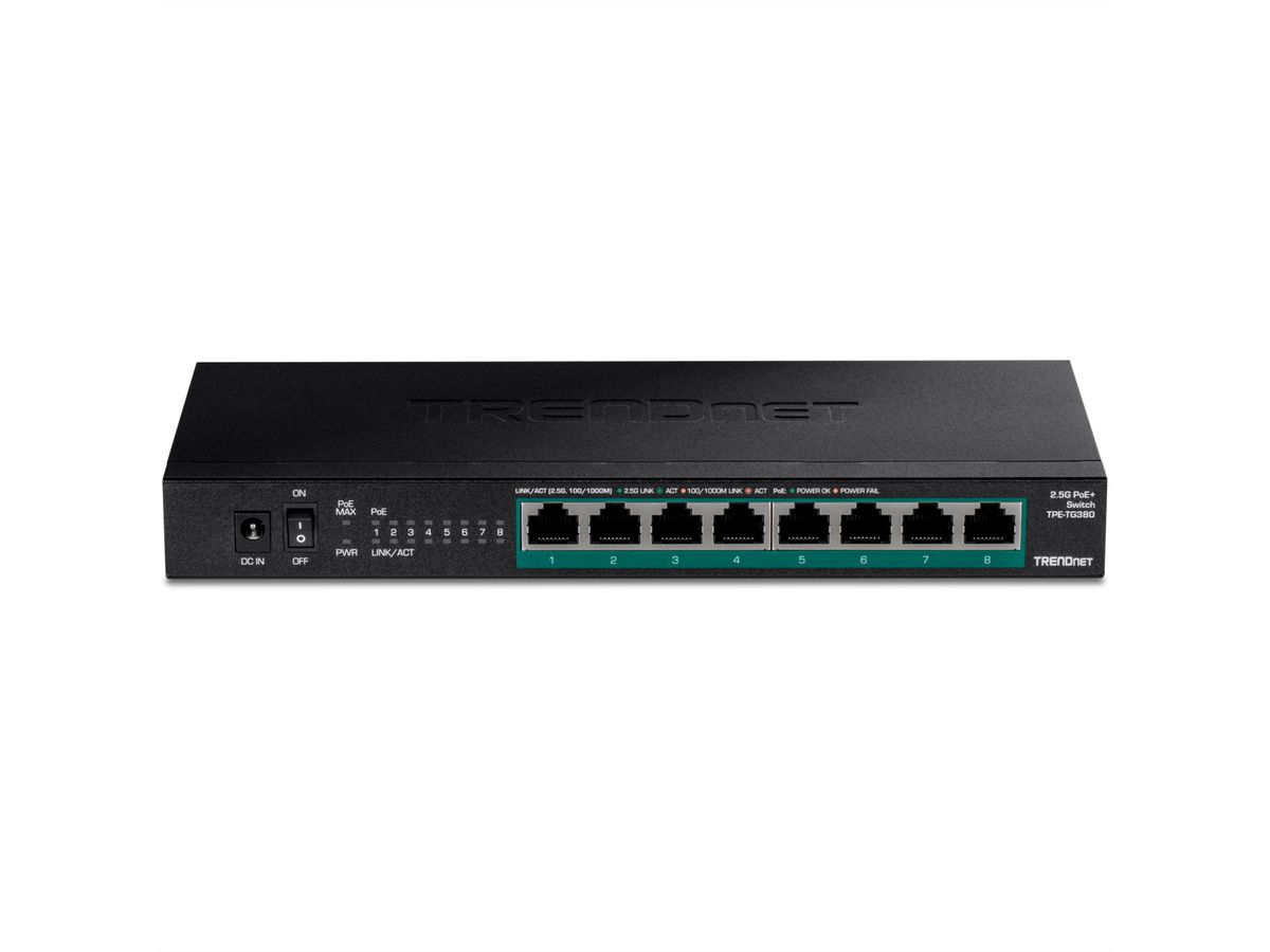 TRENDNET TPE-TG380 Switch PoE+ 2.5G non administrable à 8 ports