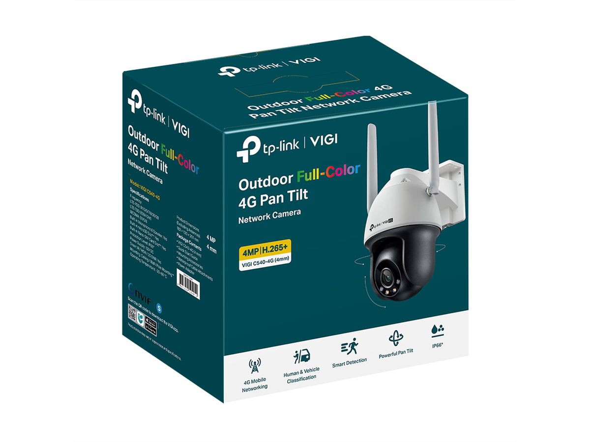 TP-Link C540-4G(4mm) Caméra PT 4 MP, 80°, IR-LED 30m, LTE
