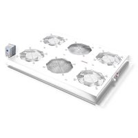 ROLINE 19" Unité de ventilation de toit, 4 ventilateurs, Thermostat pour baie serveur, grise