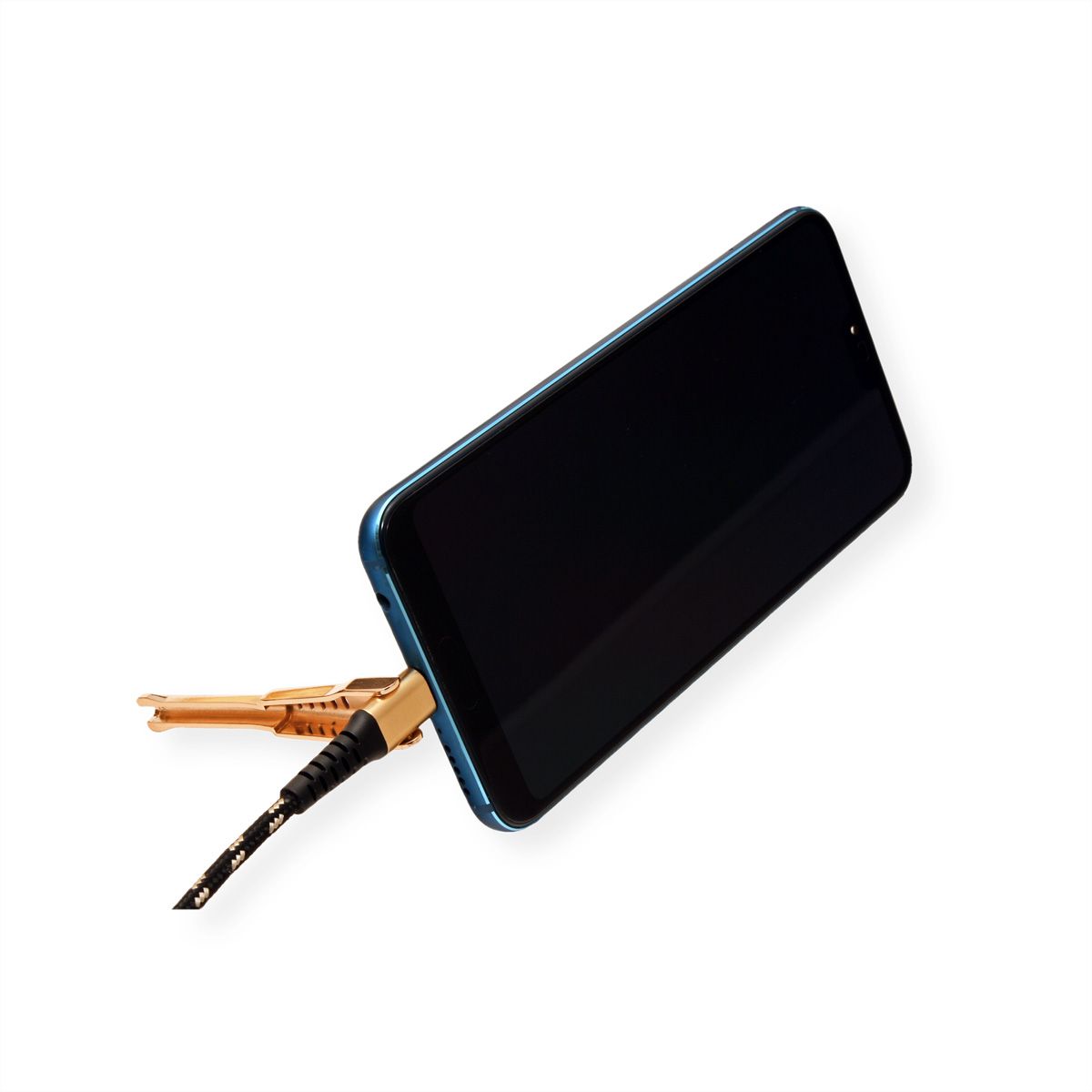 ROLINE GOLD USB 2.0 Sync- & Ladekabel, USB-A/USB-C, Stütze, 1 m