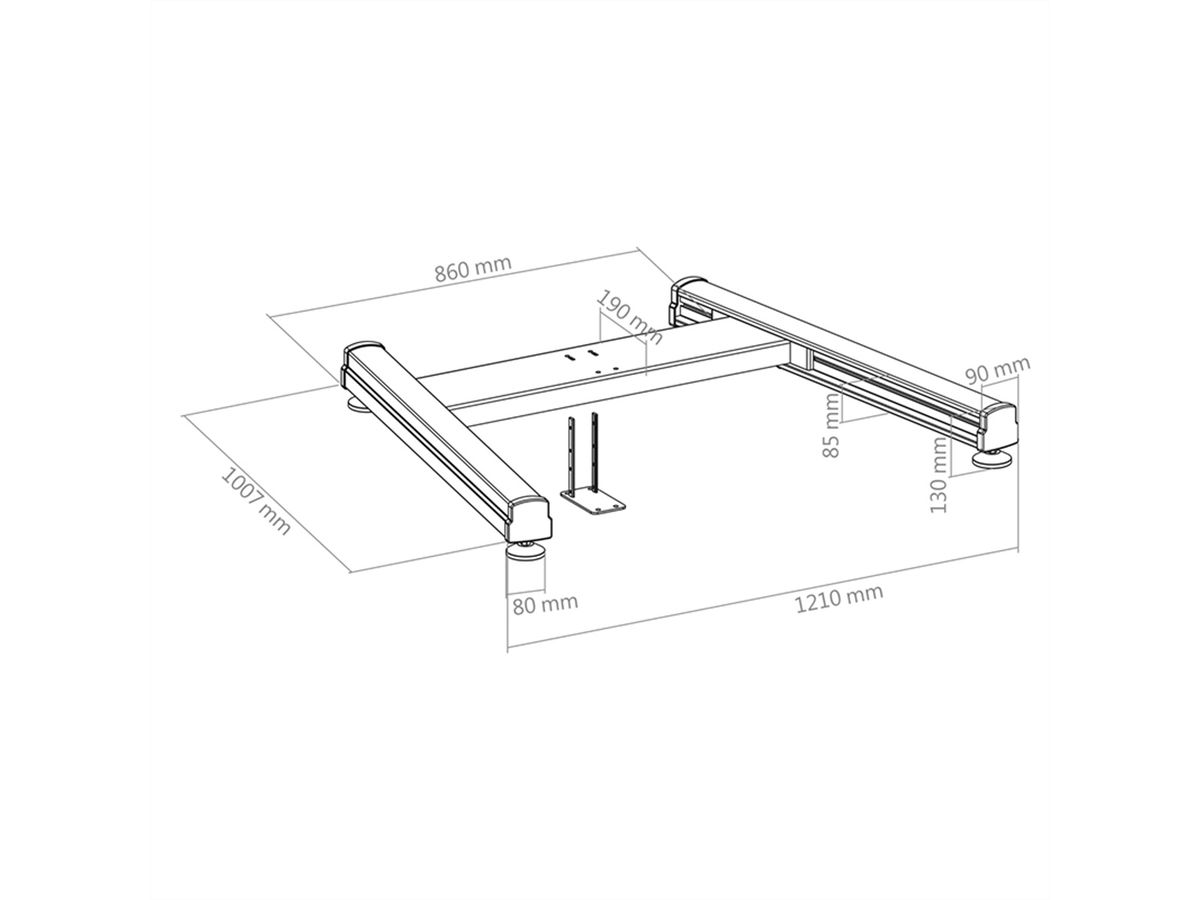 Hagor Bodenplatte CPS - Freestanding Leveling Feet, schwarz