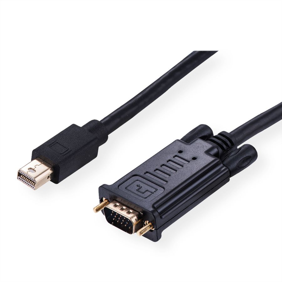VALUE Câble Mini DisplayPort-VGA, MiniDP M - VGA M, noir, 2 m