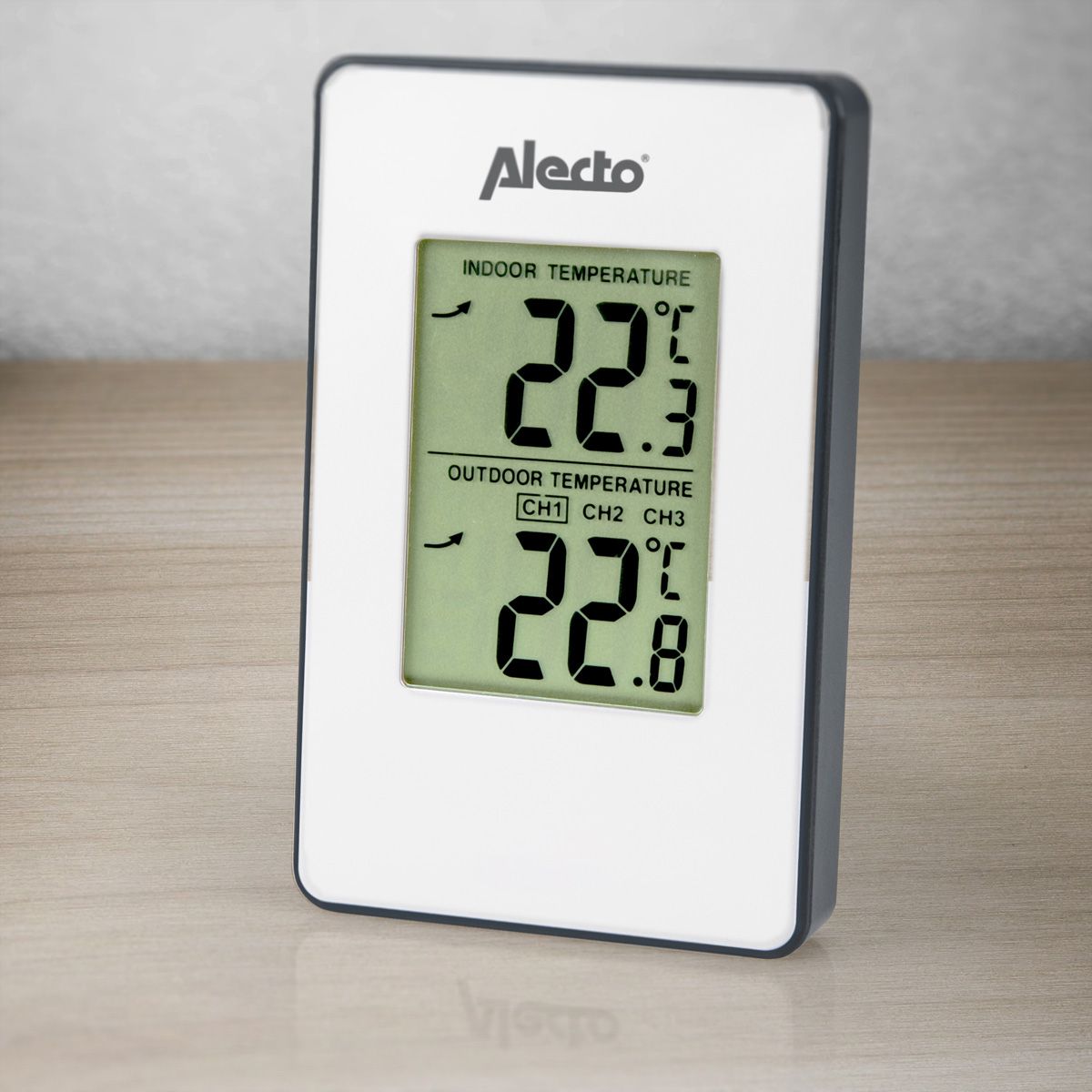 Station météo Alecto WS-1050 blanche, avec capteur extérieur sans fil