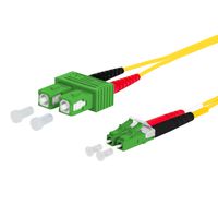 METZ CONNECT OpDAT cordon de brassage, SC-D APC/LC-D APC OS2, 0,5 m