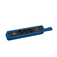 BACHMANN PRIMO 2 3xCEE7/3 1xUSB A/C 22W 2m CEE7/7 mit Schlaufe RAL5010