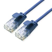 ROLINE GREEN Cordon Data Center UTP Cat.6A (Classe EA), LSOH, slim, bleu, 0,15 m
