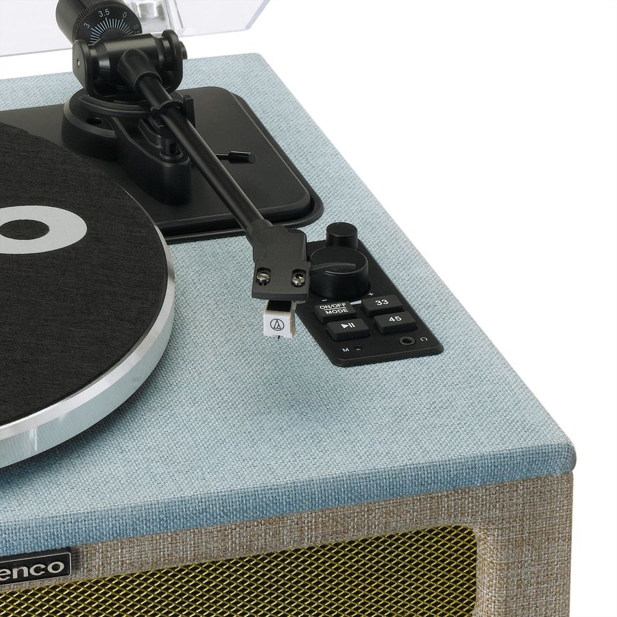 Platine vinyle Lenco LS-440, Bleu/beige